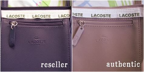 lacoste bag fake vs original|lacoste bag stitching.